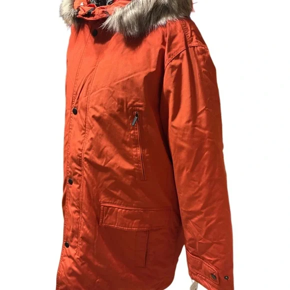 London Fog Vibrant Orange Hooded Jacket - Picture 3 of 10